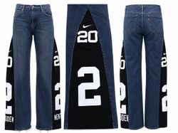 CR1917 UPCYCLED PANEL STRAIGHT LEG JEANS