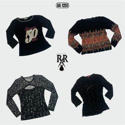 Y2K Black Gothic Full Sleeve Tops (AA-1251)