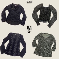 Y2K Black Rave Full Sleeve Tops (AA-1495)