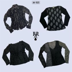 Y2K Black Rave Full Sleeve Tops (AA-1523)
