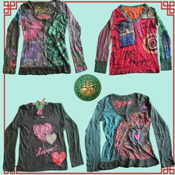 Desi Gull Y2K Printed Blouse Bundle | Vintage Aest..