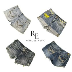 Y2k NYC IT GIRL DENIM SHORTS RE-3772