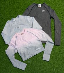 7017 - Gymshark Crop Tee and Long Sleeves T-Shirts