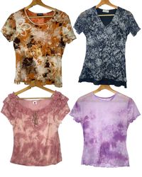 Vintage Y2K Half sleeve Blouse Bundle – Retro & Un..