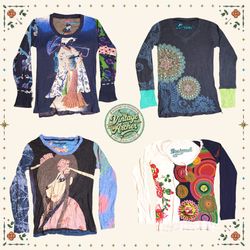 Y2K Desigual Japanese Art Girl Inspo Blouses :10pc..