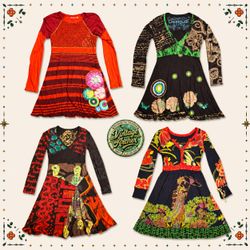 Y2K Desigual Art Nouveau Dream Mini Dresses :11pcs..