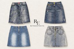 Y2K NYC IT GIRL DENIM MIDI SKIRT RE-3828