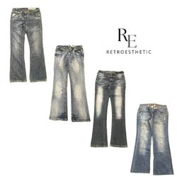 Y2K Paris Hilton Era Girl Denim Jeans RE-3808