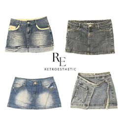 Y2K NYC IT GIRL DENIM MINI SKIRT RE-3827