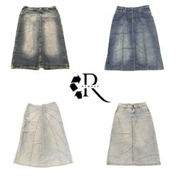 Y2K Cyber Girl Era Denim Midi Skirt RW-2400