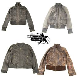 Y2k Unique Girl Leather Jacket B2F-169