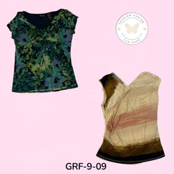 Y2K short  Sleeve Poly Top Bundle | Assorted Vinta..