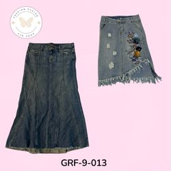 Jupe maxi en denim Y2K | Jupe longue vintage pour ..