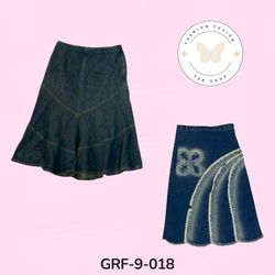 Jupe maxi en denim Y2K | Collection femmes vintage..
