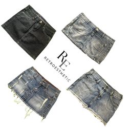 Y2K NYC IT GIRL DENIM MINI SKIRTS RE-3825