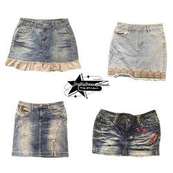 Y2k NYC IT GIRL DENIM MIDI & MINI SKIRT B2F-219