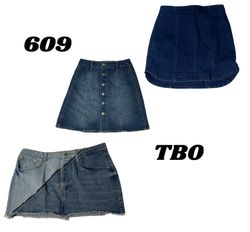 Denim fast fashion mini skirt (brand) desu amisu e..