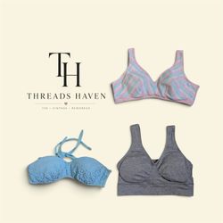 THB0017 Wholesale Vintage Bra Tops Lot | Cute Bund..