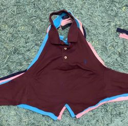 Upcycled Polo Ralph Lauren Halter Top (Dc-09-03)
