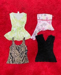 Y2K Sleeveless Printed and Beaded Tops - wc#195 (2..