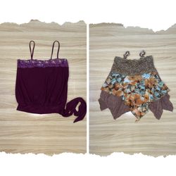 Printed and Lace Trim Camisoles