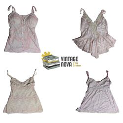 Lace Trim Printed Camisoles