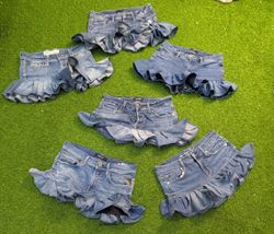 7962 - Upcycled Mini Denim Skirts