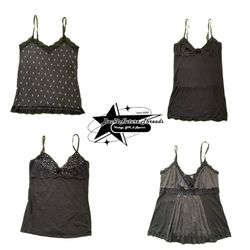Y2k  Gothic Vibe Girl Cami Top B2F-261