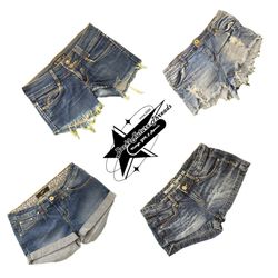 Y2K Paris Hilton Era Girl Denim Shorts B2F-259