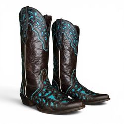 SA#573 Spectacular Vintage Cowboy Boots - Show cas..