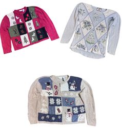 Y2K Festive Knitwear Sweaters Mix