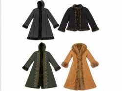 Faux Fur Trim Suede Afghan Coats
