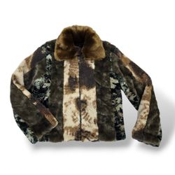 UPCYCLED FAUX FUR JACKET