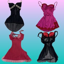 Y2K Whimsigoth Lace Babydoll Cami Tops (RS-30)