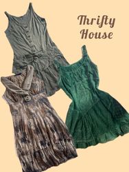 Y2K Dresses with Prints Embroidery and Lace Detail..