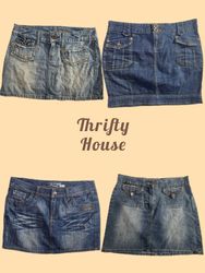 Y2K Fresh Made Denim Mini Skirts(TH/823)