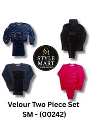 Velour Two piece  Set SM - (00242)