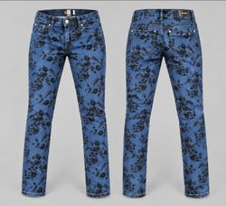 Y2k embroidery Floral jeans