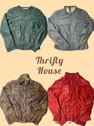 Y2K Zip Front Casual Leather Jackets(TH/830)