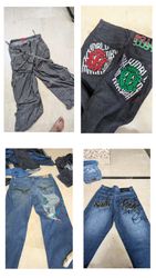 Vintage Embroidery Baggy Hip Hop Jeans