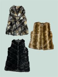 Y2k Faux Fur Waistcoats