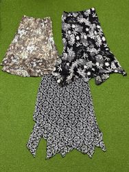 Yv1542 Floral and Paisley Print Midi Skirts 14P