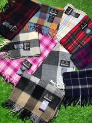 Barbour Sciarpe con Frange a Tartan Scozzese