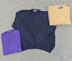 CRZV00005 Vintage Polo Ralph Lauren Sweaters Bundl..