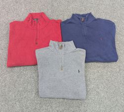 ZV00019 Polo Ralph Lauren 1/4 Quarter Zip Sweaters..