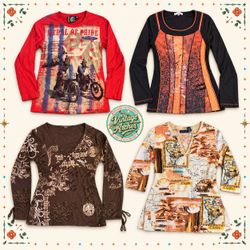 Y2K Artsy Print Long Sleeve Mix :9pcs B24