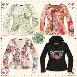 Y2K Statement Print & Fitted Tops Mix :10pcs B25