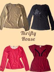 Y2K Vintage Long Sleeve Blouse(TH/872)