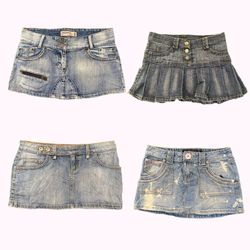 Y2k Pull & Bear Denim Mini Skirts B2F-338