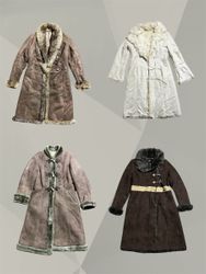 Y2K Faux Fur Trim Afghan Coats
